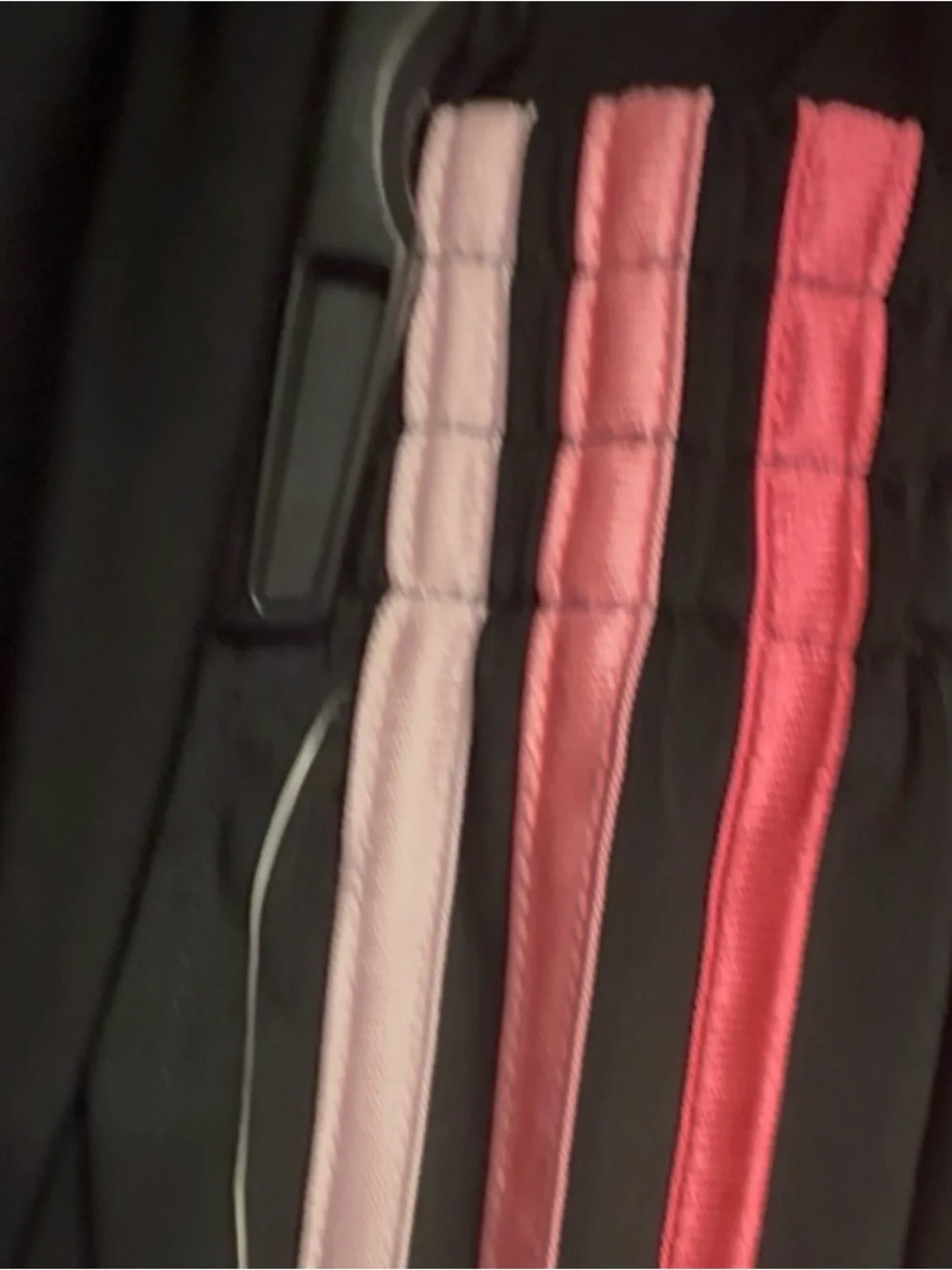Adidas Black Track Set includes jacket and Pants with Pink Three-Stripes
